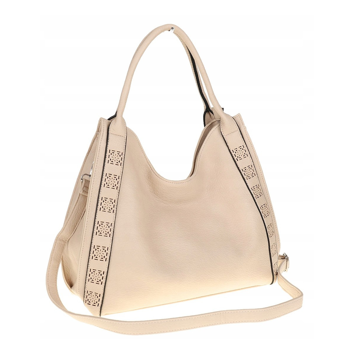 Andrea Massi  Torebka Shopperka Worek Listonoszka HJ1130 Beżowa