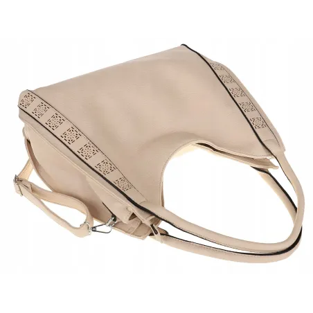 Andrea Massi  Torebka Shopperka Worek Listonoszka HJ1130 Beżowa