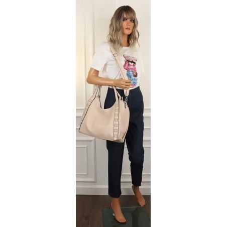 Andrea Massi  Torebka Shopperka Worek Listonoszka HJ1130 Beżowa