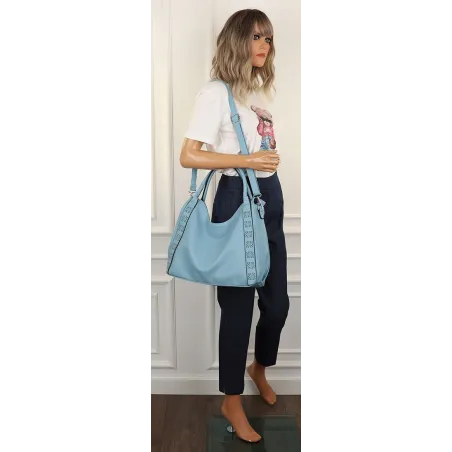 Andrea Massi  Torebka Shopperka Worek Listonoszka HJ1130 Blue