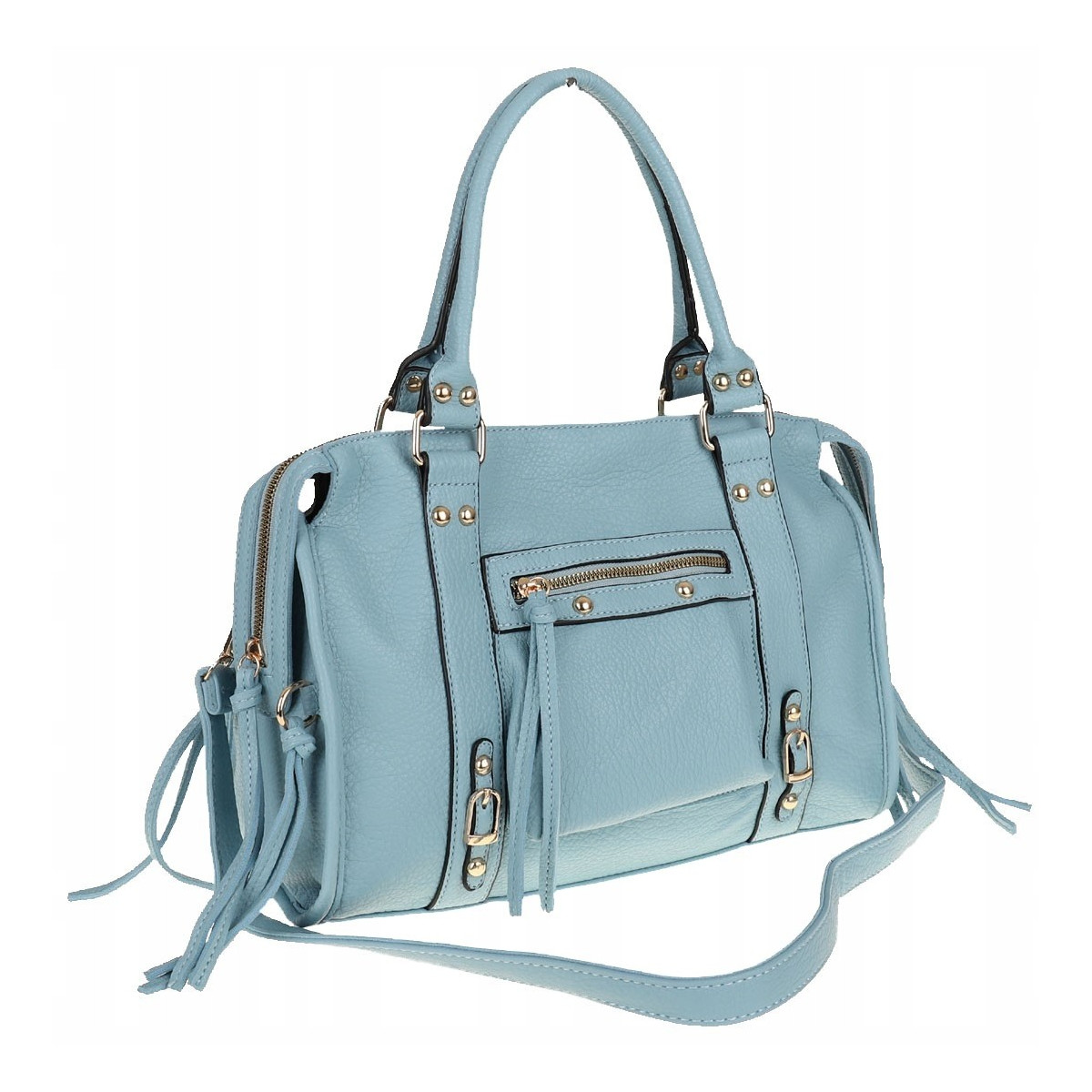 FASHION Torebka Damska Kuferek Listonoszka na Ramię HJ105810 Blue