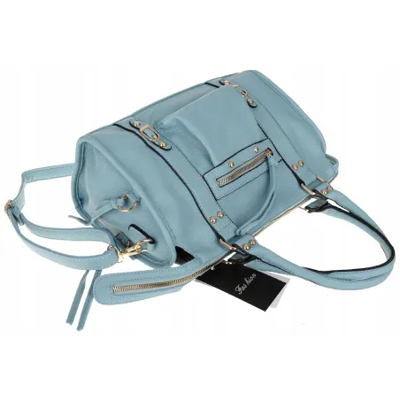 FASHION Torebka Damska Kuferek Listonoszka na Ramię HJ105810 Blue