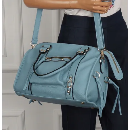 FASHION Torebka Damska Kuferek Listonoszka na Ramię HJ105810 Blue