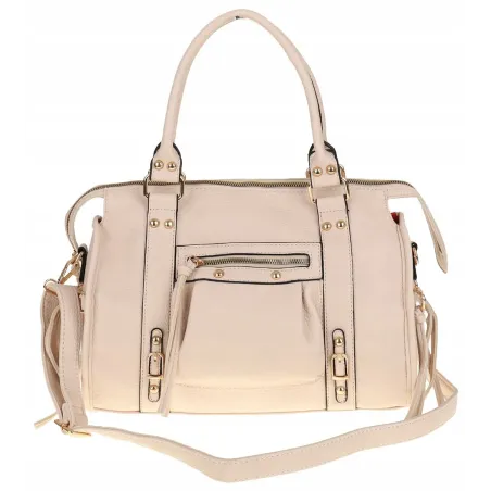 FASHION Torebka Damska Kuferek Listonoszka na Ramię HJ105810 Beige