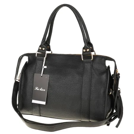 Torebka Damska Kuferek Listonoszka Modna Pojemna na Ramię HJ105810 Czarna