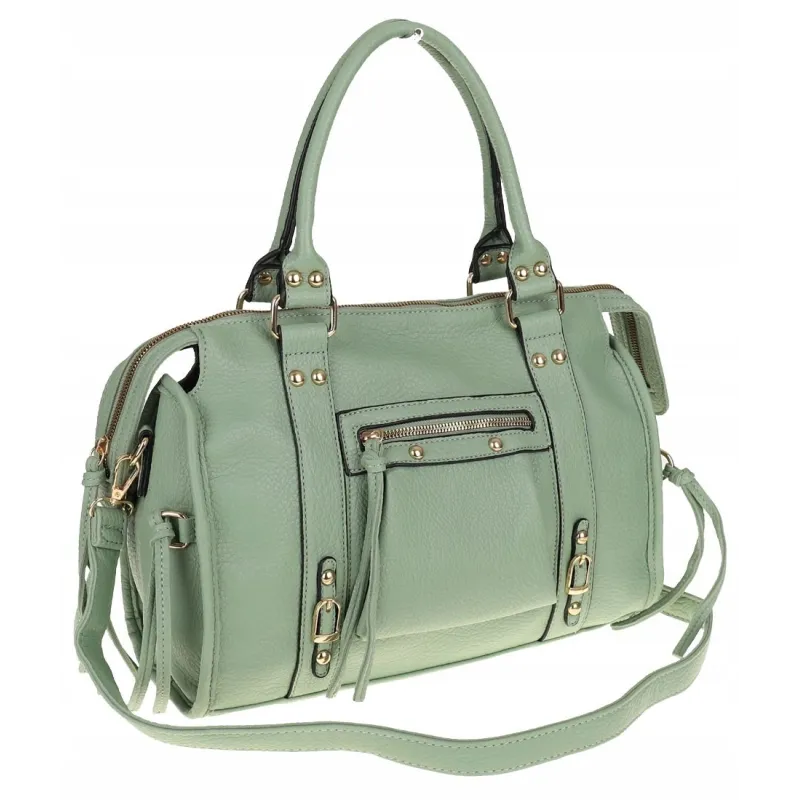 FASHION  Torebka Damska Kuferek Listonoszka na Ramię HJ105810 Green