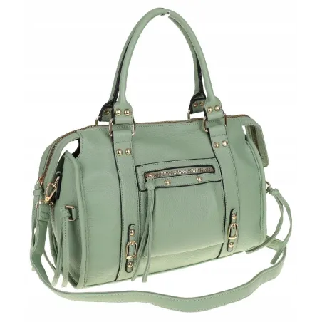 FASHION  Torebka Damska Kuferek Listonoszka na Ramię HJ105810 Green