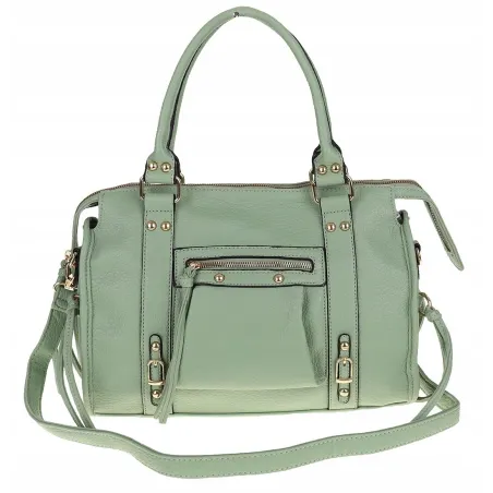 FASHION  Torebka Damska Kuferek Listonoszka na Ramię HJ105810 Green