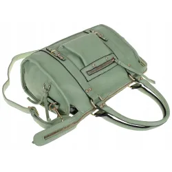 FASHION  Torebka Damska Kuferek Listonoszka na Ramię HJ105810 Green
