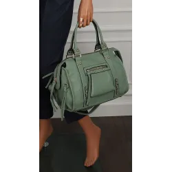FASHION  Torebka Damska Kuferek Listonoszka na Ramię HJ105810 Green