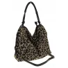 Tommasini  Torebka Damska w Panterkę Listonoszka Worek 3649 Black
