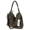 Tommasini  Torebka Damska w Panterkę Listonoszka Worek 3649 Black