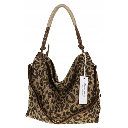 Tommasini Torebka Damska w Panterkę Listonoszka Worek 3649 Coffee