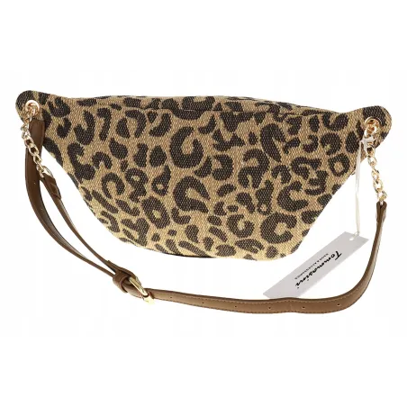 Tommasini  Torebka Damska w Panterkę Listonoszka Nerka 3660 Coffee