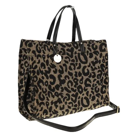 Tommasini Torebka Damska w Panterkę Listonoszka Kuferek 3592 Czarna