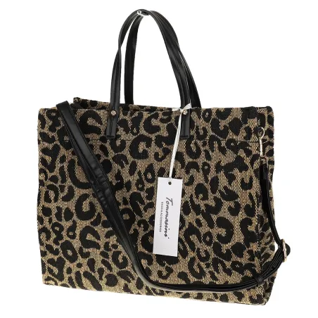 Tommasini Torebka Damska w Panterkę Listonoszka Kuferek 3592 Czarna