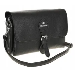 CHARRO Włoska Marka Torebka Damska Listonoszka Czarna na Ramię CH662151 Black
