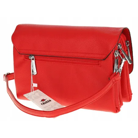 CHARRO Włoska Marka Torebka Damska Listonoszka na Ramię CH662151 Czerwona