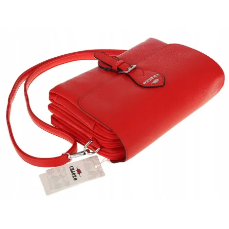 CHARRO Włoska Marka Torebka Damska Listonoszka na Ramię CH662151 Czerwona