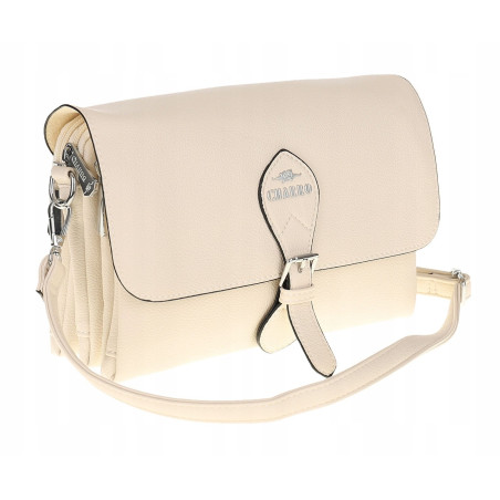 CHARRO Włoska Marka Torebka Damska Listonoszka na Ramię CH662151 Beżowa