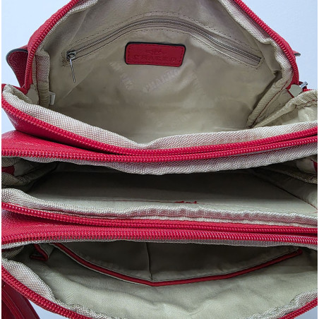 CHARRO Włoska Marka Torebka Damska Listonoszka na Ramię CH662151 Beżowa