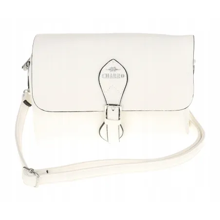 CHARRO Włoska Marka Torebka Damska Listonoszka na Ramię CH662151 Biała