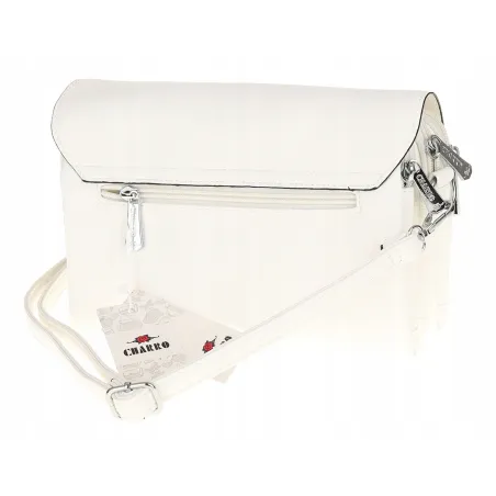 CHARRO Włoska Marka Torebka Damska Listonoszka na Ramię CH662151 Biała