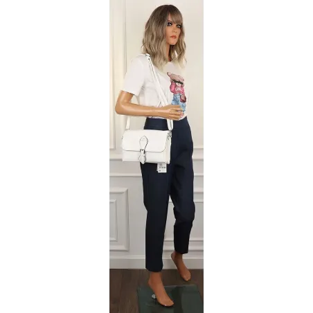 CHARRO Włoska Marka Torebka Damska Listonoszka na Ramię CH662151 Biała