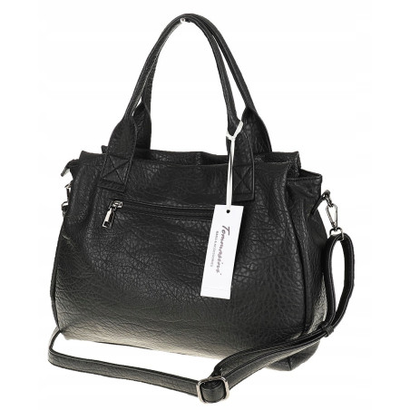 Tommasini Włoska Marka Torebka Damska Listonoszka Shopper SP92581 Czarna