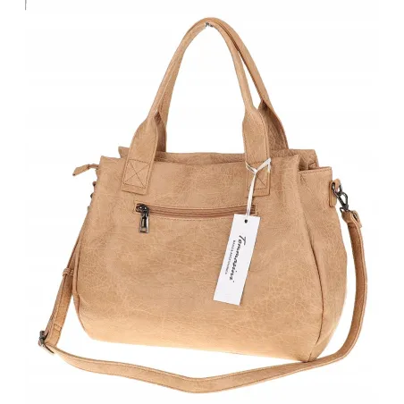 Tommasini Włoska Marka Torebka Damska Listonoszka Shopper SP92581 Beżowa