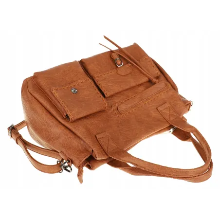 Tommasini Torebka Marka Damska Listonoszka Shopper Miejska SP92581 Brązowa