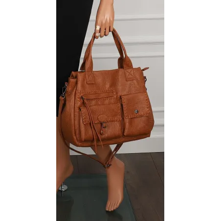 Tommasini Torebka Marka Damska Listonoszka Shopper Miejska SP92581 Brązowa