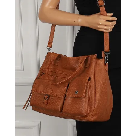 Tommasini Torebka Marka Damska Listonoszka Shopper Miejska SP92581 Brązowa