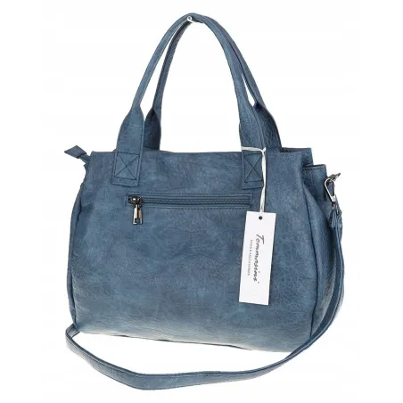 Tommasini Włoska Marka Torebka Damska Listonoszka Shopper SP92581 Niebieska