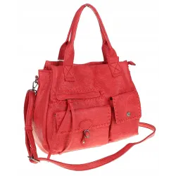 Tommasini Włoska Marka Torebka Damska Listonoszka Shopper SP92581 Czerwona