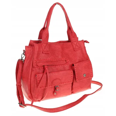 Tommasini Włoska Marka Torebka Damska Listonoszka Shopper SP92581 Czerwona