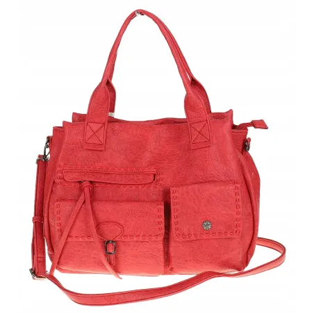 Tommasini Włoska Marka Torebka Damska Listonoszka Shopper SP92581 Czerwona