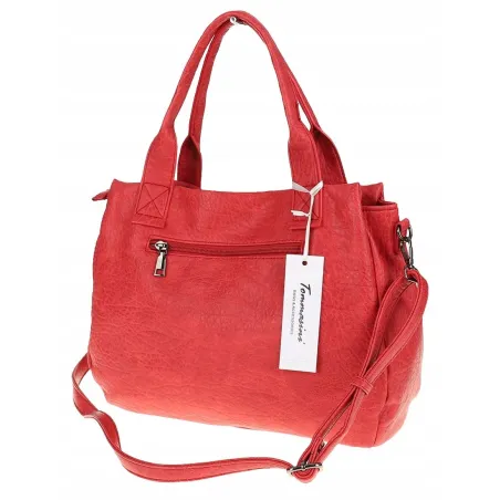 Tommasini Włoska Marka Torebka Damska Listonoszka Shopper SP92581 Czerwona
