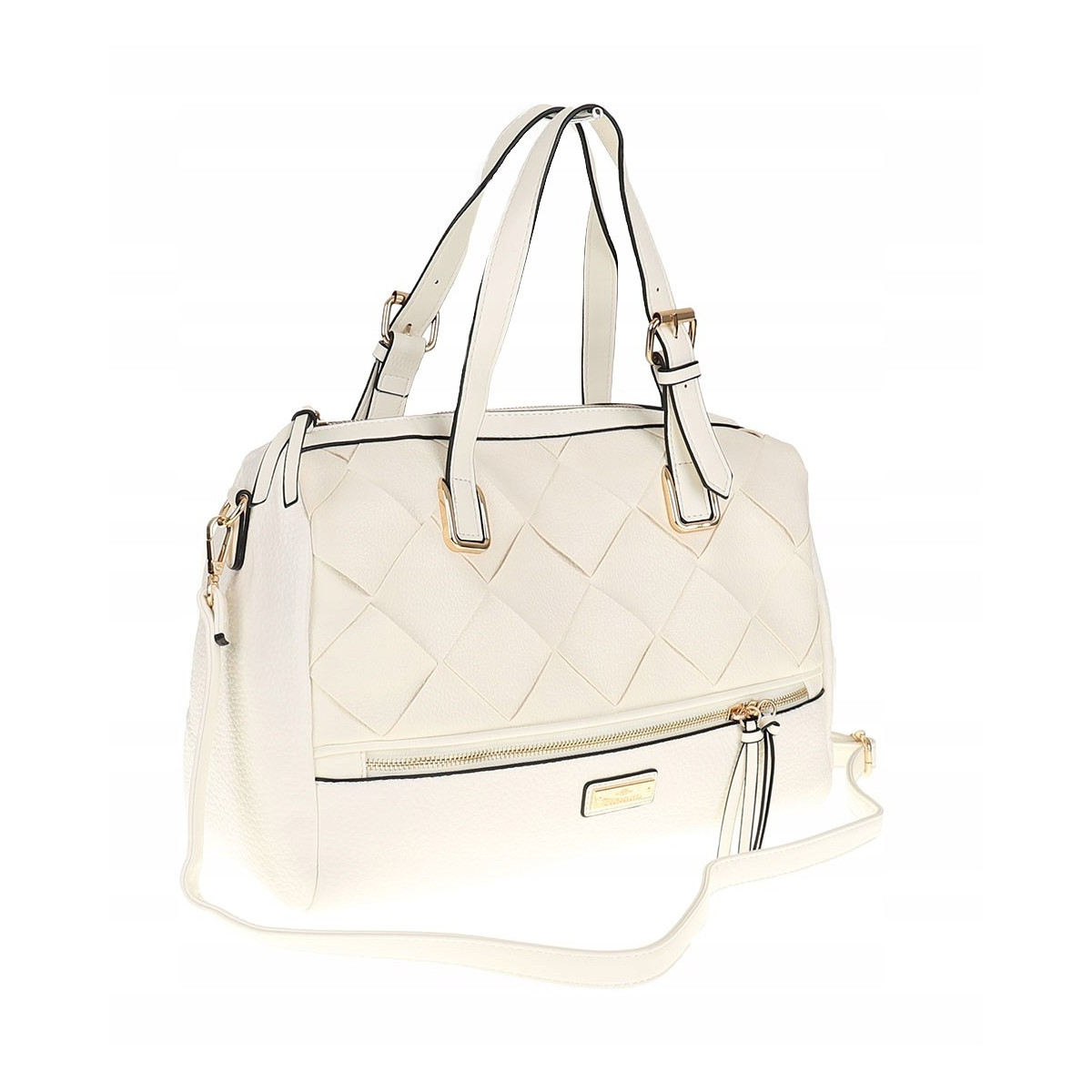 CHARRO Torebka Marka Damska Włoskiej Marki biała kuferek Listonoszka CH855638 White