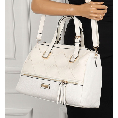 CHARRO Torebka Marka Damska Włoskiej Marki biała kuferek Listonoszka CH855638 White