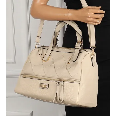 CHARRO Włoska Marka Torebka Damska beżowa kuferek Listonoszka CH855638 Beige