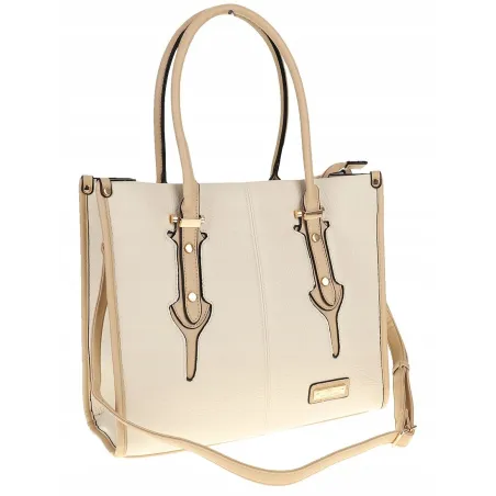 CHARRO Włoska Marka Torebka Damska beżowa Teczka Listonoszka CH999 Beige