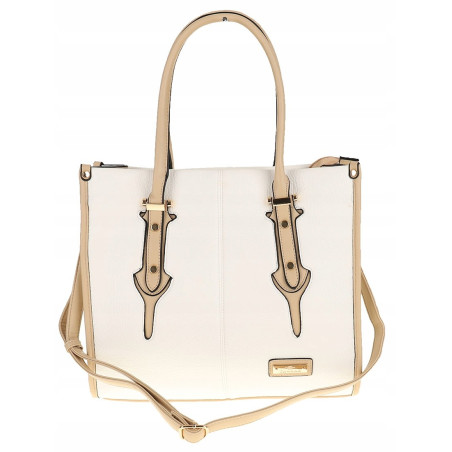 CHARRO Włoska Marka Torebka Damska biała Teczka Listonoszka CH999 White