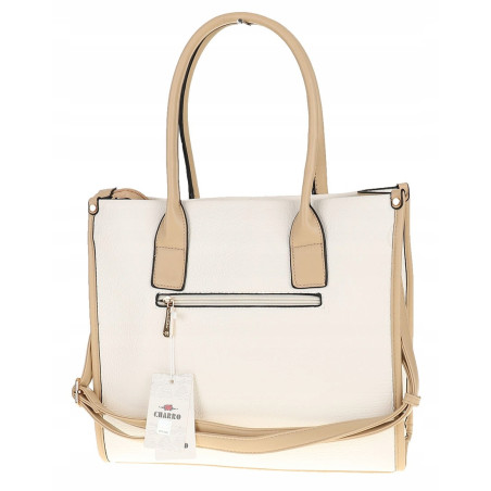 CHARRO Włoska Marka Torebka Damska biała Teczka Listonoszka CH999 White