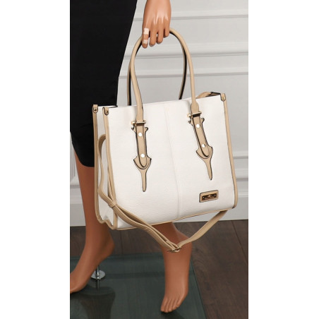 CHARRO Włoska Marka Torebka Damska biała Teczka Listonoszka CH999 White