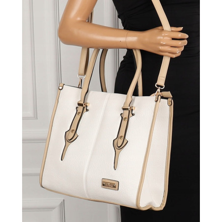 CHARRO Włoska Marka Torebka Damska biała Teczka Listonoszka CH999 White