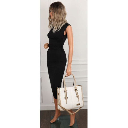 CHARRO Włoska Marka Torebka Damska biała Teczka Listonoszka CH999 White