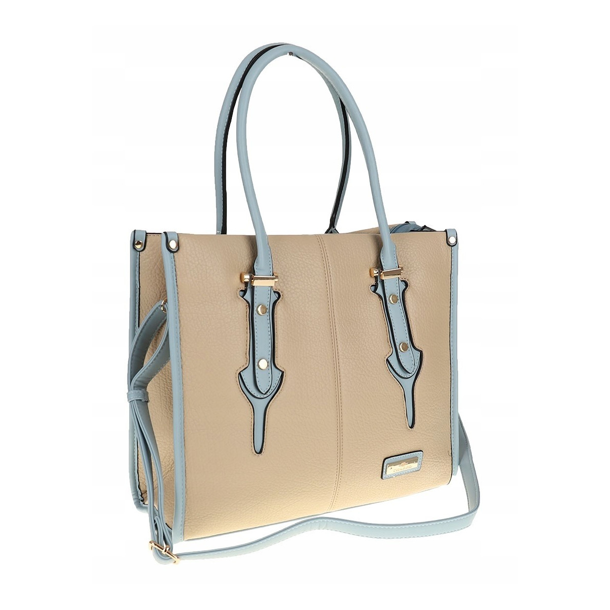 CHARRO Włoska Marka Torebka Damska beżowa Teczka Listonoszka CH999 Khaki