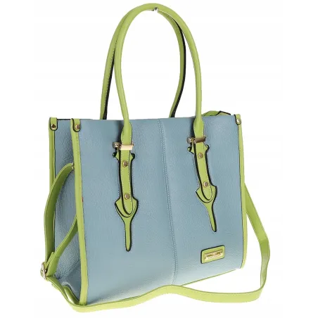 CHARRO Włoska Marka Torebka Damska niebieska Teczka Listonoszka CH999 Blue