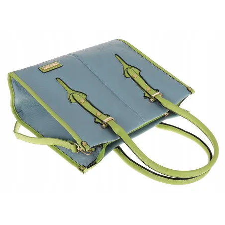 CHARRO Włoska Marka Torebka Damska niebieska Teczka Listonoszka CH999 Blue